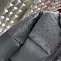 Louis Vuitton Men LV Oversized Puffer Jacket Black Monogram Hood Water-Resistant Lamb Leather (8)