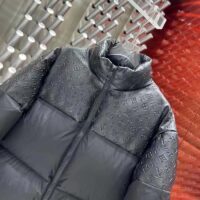 Louis Vuitton Men LV Oversized Puffer Jacket Black Monogram Hood Water-Resistant Lamb Leather (8)