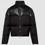 Louis Vuitton Men LV Oversized Puffer Jacket Black Monogram Hood Water-Resistant Lamb Leather