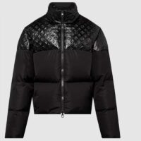 Louis Vuitton Men LV Oversized Puffer Jacket Black Monogram Hood Water-Resistant Lamb Leather (8)