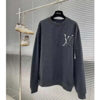 Louis Vuitton Men LV SKI Cotton Crewneck Regular Fit Monogram Ice Flower (4)