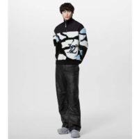 Louis Vuitton Men LV SKI Technical Fleece Jacket Regular Fit LV Ice Jacquard Fully Lined Multicolor (6)