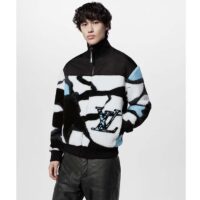 Louis Vuitton Men LV SKI Technical Fleece Jacket Regular Fit LV Ice Jacquard Fully Lined Multicolor (6)