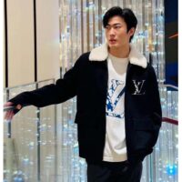 Louis Vuitton Men LV SKI Wool Blouson With Shearling Collar Regular Fit LV Ice Black (7)