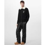 Louis Vuitton Men LV SKI Wool Blouson With Shearling Collar Regular Fit LV Ice Black - immagine 13