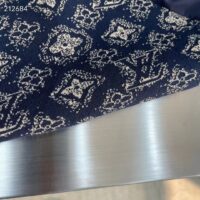 Louis Vuitton Men LV Technical Cotton Zipped Track Top Regular Fit Monogram Sand Jacquard High Jersey Collar (8)