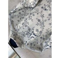 Louis Vuitton Men LV Unicorn Print Shirt Cotton Silk Mottled Grey Regular Fit (5)