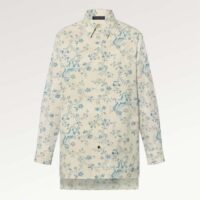 Louis Vuitton Men LV Unicorn Print Shirt Cotton Silk Mottled Grey Regular Fit (5)
