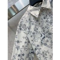 Louis Vuitton Men LV Unicorn Print Shirt Cotton Silk Mottled Grey Regular Fit (5)