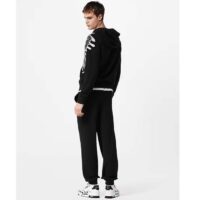 Louis Vuitton Men LV x YK Psychedelic Flower Zipped Hoodie Wool Polyamide Black White Regular Fit (15)