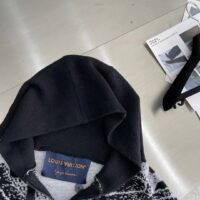 Louis Vuitton Men LV x YK Psychedelic Flower Zipped Hoodie Wool Polyamide Black White Regular Fit (15)