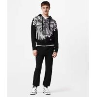 Louis Vuitton Men LV x YK Psychedelic Flower Zipped Hoodie Wool Polyamide Black White Regular Fit (15)