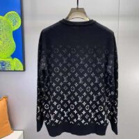 Louis Vuitton Men Lvse Monogram Degrade Crewneck Cotton Black White Slightly Loose Fit (7)