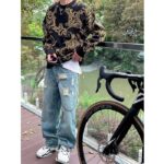 Louis Vuitton Men Monogram Cotton Crewneck Regular Fit Wavy Monogram Jacquard Black - Image 5