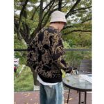 Louis Vuitton Men Monogram Cotton Crewneck Regular Fit Wavy Monogram Jacquard Black - Image 7