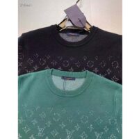 Louis Vuitton Men Lvse Monogram Degrade Crewneck Cotton Black White Slightly Loose Fit (7)