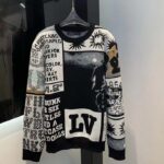 Louis Vuitton Men Wool Crewneck Regular Fit Jacquard Allover LV Fanzine Motif Multicolor - Image 2