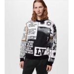 Louis Vuitton Men Wool Crewneck Regular Fit Jacquard Allover LV Fanzine Motif Multicolor - Image 8