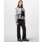 Louis Vuitton Men Wool Crewneck Regular Fit Jacquard Allover LV Fanzine Motif Multicolor - Image 11
