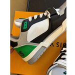 Louis Vuitton Unisex Exclusively Online LV Trainer Sneaker Green Grained Calf Leather Monogram Canvas - Image 10