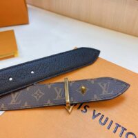 Louis Vuitton Unisex LV Flowergram 30 MM Reversible Belt Monogram Canvas Black Empreinte Leather (7)