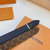 Louis Vuitton Unisex LV Flowergram 30 MM Reversible Belt Monogram Canvas Black Empreinte Leather (7)