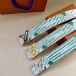 Louis Vuitton Unisex LV Imprint 40 MM Reversible Belt White Leather Silver-Colour Hardware - Image 7