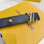 Louis Vuitton Unisex LV Initiales Studs 30mm Reversible Belt Black Leather Metal Studs - immagine 7