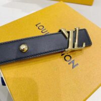 Louis Vuitton Unisex LV Initiales Studs 30mm Reversible Belt Black Leather Metal Studs (3)