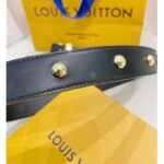 Louis Vuitton Unisex LV Initiales Studs 30mm Reversible Belt Black Leather Metal Studs - immagine 6
