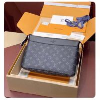 Louis Vuitton Unisex LV Pochette Voyage Souple Monogram Eclipse Coated Canvas Cowhide-Leather (9)