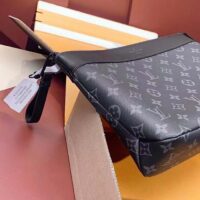 Louis Vuitton Unisex LV Pochette Voyage Souple Monogram Eclipse Coated Canvas Cowhide-Leather (9)