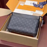 Louis Vuitton Unisex LV Pochette Voyage Souple Monogram Eclipse Coated Canvas Cowhide-Leather (9)