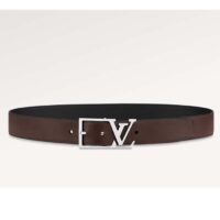 Louis Vuitton Unisex LV Skyline 35 MM Belt Brown Napa Leather Silver-Colour Finish Hardware (2)