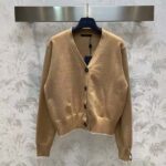 Louis Vuitton Women LV Cropped Camel Cardigan Yack Hair Silk Camel Regular Fit - Bild 2