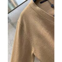 Louis Vuitton Women LV Cropped Camel Cardigan Yack Hair Silk Camel Regular Fit (11)