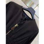 Louis Vuitton Women LV Long-Sleeved Tiered Dress Silk Viscose Elastane Black Regular Fit - Image 6