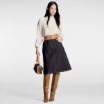 Louis Vuitton Women LV Monogram Lavaliere Button Sleeve Blouse White Silk Regular Fit - Bild 11