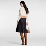 Louis Vuitton Women LV Monogram Lavaliere Button Sleeve Blouse White Silk Regular Fit - Bild 12