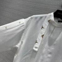 Louis Vuitton Women LV Monogram Lavaliere Button Sleeve Blouse White Silk Regular Fit (6)