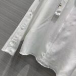 Louis Vuitton Women LV Monogram Lavaliere Button Sleeve Blouse White Silk Regular Fit - Bild 8