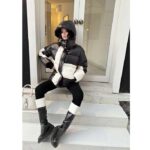 Louis Vuitton Women LV SKI Abstract Monogram Flower Puffer Jacket Black White - Image 11