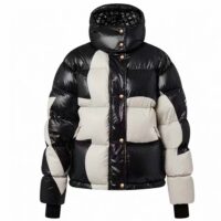 Louis Vuitton Women LV SKI Abstract Monogram Flower Puffer Jacket Black White (7)