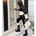 Louis Vuitton Women LV SKI Abstract Monogram Flower Puffer Jacket Black White - Image 15