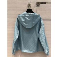 Louis Vuitton Women LV Shiny Monogram Short Parka Ice Blue Regular Fit (9)