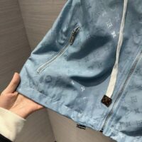 Louis Vuitton Women LV Shiny Monogram Short Parka Ice Blue Regular Fit (9)