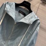 Louis Vuitton Men LV Shiny Monogram Short Parka Ice Blue Regular Fit - Bild 7