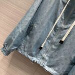 Louis Vuitton Men LV Shiny Monogram Short Parka Ice Blue Regular Fit - Bild 8