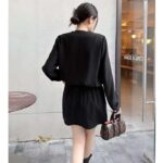 Louis Vuitton Women LV Shirt Dress Polyester Black Regular Fit - Bild 14