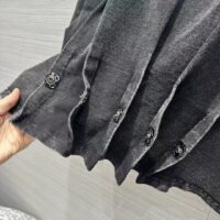 Louis Vuitton Women LV Snap Button T-Shirt Cotton Metal Grey Regular Fit (14)